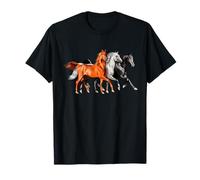 Cool 3 Wild Horses Running Around Vintage Novelty T-Shirt