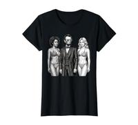 Cool Abe Lincoln with Americana Bikini Babes Value Graphic T-Shirt, Women, Black, L