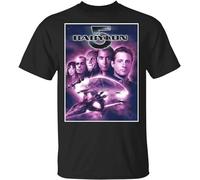 Cool Adult 1990s Sci Fi Tv Series Babylon 5 T Shirt Retro 90's Sitcom Babylon 5 Men T Shirt Black