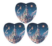 Cool Aesthetic Castle Car Air Freshener, 3 Pcs Love form Hanging Air Freshener Cards, Long Lasting Fragrance Scented Cards for Car, Home, Office Gray-style