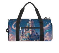 Cool Aesthetic Castle Gym Bag for Men Women, Waterproof Gym Tote Bags, Large Duffel Bag for Travel Workout