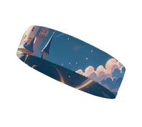 Cool Aesthetic Castle Headbands for Women & Men Sports Headband, Fits All Head Sizes, Ultra Absorbent & Non-Slip Sweatband for Running, Yoga, Gym