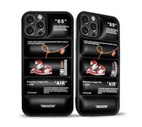 Cool Aesthetic Phone Case for iPhone 14 Pro Case for Boys Men Drop-resistant Lens Protection Red Basketball Sneaker Street Design Shockproof Designer Cases Compatible with iPhone 14 Pro Case Black