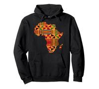 Cool Africa Map Kente Cloth Gift For Men Women African Lover Pullover Hoodie