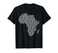 Cool African Map For Men Women Traditional Kente Cloth Print T-Shirt