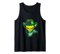 Cool Alien Cowboy Hat Men Western Costume Tank Top
