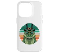 Cool Alligator St. Patrick's Day Shamrock Retro Case for iPhone 14 Pro