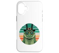 Cool Alligator St. Patrick's Day Shamrock Retro Case for iPhone 16 Plus