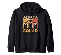 Cool Alpaca Squad Wearing Sunglasses Vintage Zip Hoodie