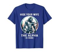 Cool Alpha Wolf Meme Alpha Wolf Shirt Funny Hide Your Wife T-Shirt