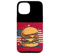 Cool America Burger Costume in Patriotic Colors Case for iPhone 15