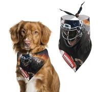 Cool American Football Dog Bandanas for Feeding Grooming, Triangle Pet Bibs Washable Pets Scarf for Cats & Dogs