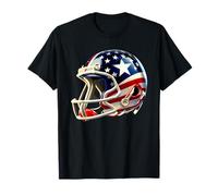 Cool American Football Helmet With American Flag Decal USA T-Shirt