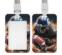 Cool American Football ID Badge Holder with Lanyard ID Holder