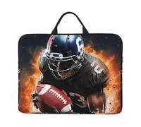 Cool American Football Laptop Case Sleeve 14 inch Shockproof Protective Notebook Case Travel Laptop Bag with Handle Waterproof Computer Cover Briefcase Handbags for Men Women