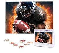 Cool American Football Puzzles 1000 Pieces Personalized Jigsaw Puzzles Photos Puzzle for Adults Challenging Picture Puzzle with storage bag Puzzles for Men Women Home Decor (75 cm x 50 cm)