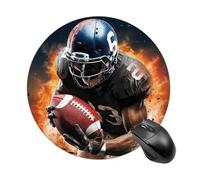 Cool American Football Round Mouse Pad 7.8 Inch, Portable Gaming Mouse Mat with Non-Slip Rubber Base & Smooth Surface, Waterproof Mousepad for PC, Laptop, Computer, Office, Home