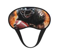 Cool American Football Sleep Mask for Side Sleeper Soft Breathable Sleeping Eye Mask Blackout Silk Eye Sleep Shade Cover with Elastic Strap Night Blindfold for Women Men Travel Nap