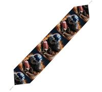 Cool American Football Table Runner for Dining Table, Short Plush Runners Washable & Durable Tablerunner Modern Home Decor for Wedding, Kitchen, Holiday 200*33cm
