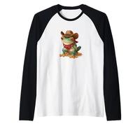 Cool Amphibian Cowboy Costume for Frogs and Toads Lovers Raglan Baseball Tee