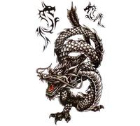 Cool and Watertight black dragon tattoo sticker for men