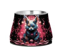 Cool Angry Animal Fox Non Slip Anti Skid Dog Bowls Stainless Steel Food Water Bowl Stackable Pet Puppy Dishes