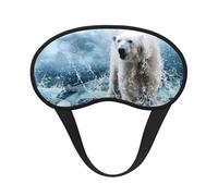 Cool Animal White Polar Bear Print Adjustable Eye Cover for Sleeping, Comfortable, Pressure-Free and Breathable Sleeping Masks
