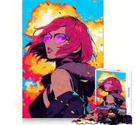 Cool Anime Girl Explosion Puzzles for Adults 1000 Puzzles Pastime Game, Smooth Connection, Home Play, (38x26cm)