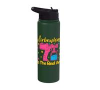 Cool Artist Airbrushing is The True Art Drawing Graphic Stainless Steel Insulated Water Bottle
