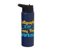 Cool Artist Calligraphy is My Proverb for Workout Art Stainless Steel Insulated Water Bottle