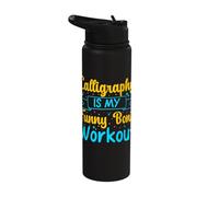 Cool Artist Calligraphy is My Proverb for Workout Art Stainless Steel Insulated Water Bottle