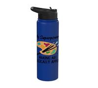 Cool Artist That Makes Art Appear Magical, Drawing Artist Stainless Steel Insulated Water Bottle