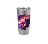Cool Artistic Dragon Breathing Magic Fire Mythical Dragons Stainless Steel Insulated Tumbler