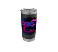 Cool Artistic Dragon Breathing Magic Fire Mythical Dragons Stainless Steel Insulated Tumbler