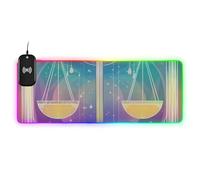 Cool Astrology Starry Tarot Card Wirel Charging Glowing Mouse pad unwashable Desk top 35.4 x 15.7 in Gaming Mouse mat