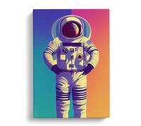 Cool Astronaut Canvas Print | Gallery Wrapped 30mm Frame Wall Art | 30x20 inches | Ready to Hang | Modern Space Picture | Living Room Bedroom Lounge Office