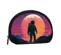 Cool Astronaut Coin Purse Personalized Coin Bag for Women Men Change Purse Small Wallets with Zipper Mini Shell Coin Pouch Outdoor Shopping Change Storage Bag Handbags Gifts
