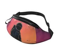 Cool Astronaut Fanny Pack for Men Women, Waterproof Sports Waist Bag Fashion Belt Bag Crossbody Bags Hip Bum Bag with Adjustable Strap Large Sling Bag Purse for Travel Hiking