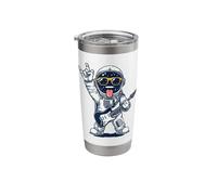 Cool Astronaut Guitar Player Retro Space Theme Design Stainless Steel Insulated Tumbler