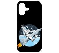 Cool Astronaut Riding a Launch Rocket Illustration Case for iPhone 17