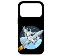 Cool Astronaut Riding a Launch Rocket Illustration Case for iPhone 17 Pro