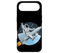 Cool Astronaut Riding a Launch Rocket Illustration Case for iPhone Air