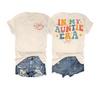 Cool Aunt Shirt Auntie Shirts: in My Cool Aunt Era T Shirt Best Auntie Era Tee Funny Aunt Gifts Clothes Tops 2025 New Blouses for Women UK Tops for Women UK