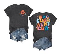 Cool Aunt Shirt Auntie Shirts: in My Cool Aunt Era T Shirt Best Auntie Era Tee Funny Aunt Gifts Clothes Tops 2025 New Blouses for Women UK Tops for Women UK