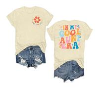 Cool Aunt Shirt Auntie Shirts: in My Cool Aunt Era T Shirt Best Auntie Era Tee Funny Aunt Gifts Clothes Tops 2025 New Blouses for Women UK Tops for Women UK