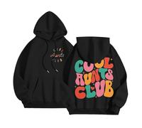 Cool Aunts Club Hoodies Graphic for Women Cute Trendy Long Sleeve Hooded Sweaters 2025 College Casual with Hood Crew Neck Clothes Western Pullover Fall Funny Workou Thin Loose Fit Black