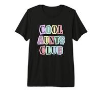 Cool Aunts Club Retro Pastel Cutout Graphic Premium T-Shirt