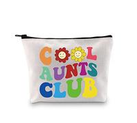Cool Aunts Club Zipper Pouch Aunt Mother Day Gift Aunt Birthday Gift Sister Gift Auntie Toiletry Travel Bag Gift for Auntie from Niece Nephew