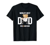 Cool Awesome World's Best Dad Ever, Dad Teddy Bear Graphic T-Shirt