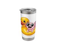 Cool Axolotl with Sunglasses Duck Float Stainless Steel Insulated Tumbler
